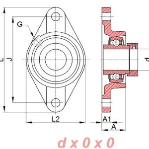 Niska cena Zespół z oprawą żeliwną EXFLE.204 SNR